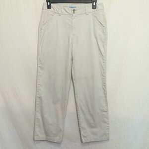 B-11 Dockers Cream Flat Front Khaki Pants Size 12‎ Short